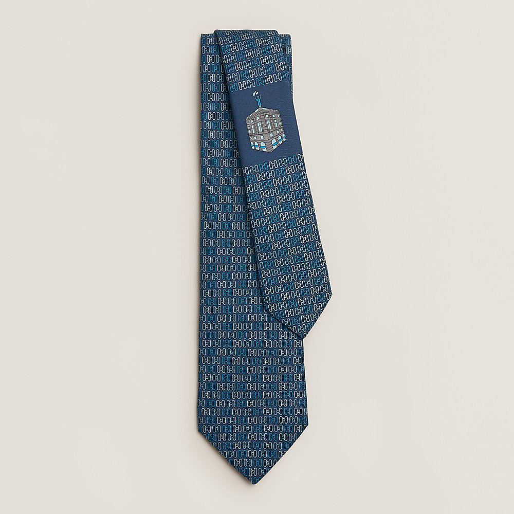 Ferronnerie du Faubourg tie - Blue | Hermès USA